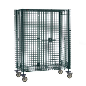 Metro Super Erecta Mobile Security Shelving Unit, Metroseal Green Epoxy