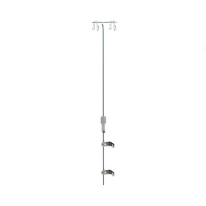 Metro FL317 Flexline 4-Hook IV Pole with Cart Mount