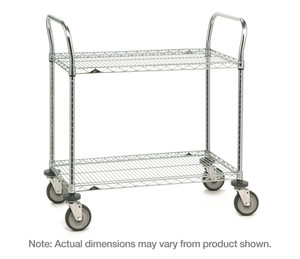 Metro myCart Plus Series 2-Shelf and 3-Shelf Height-Adjustable Utility Carts  - Metro