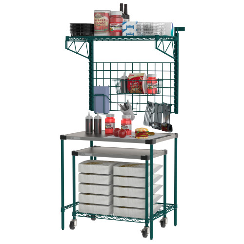 Metro CR2436PTSW Prep Table with SmartWall & Cart