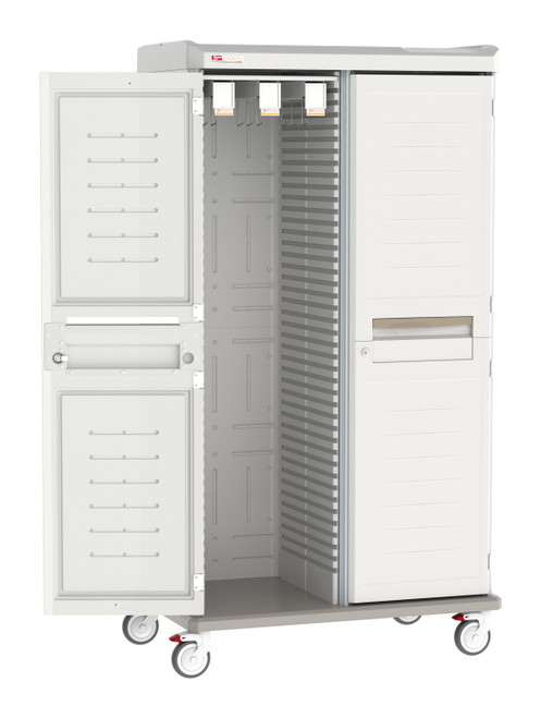 Metro SXRD76MCATH1 Starsys Mobile Catheter Storage Cabinet, Double Wide, 360 Catheter Capacity