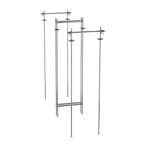 Metro Top-Track Overhead Track Shelving Double Deep Stationary Intermediate Unit Kits for Super Erecta Wire Shelving