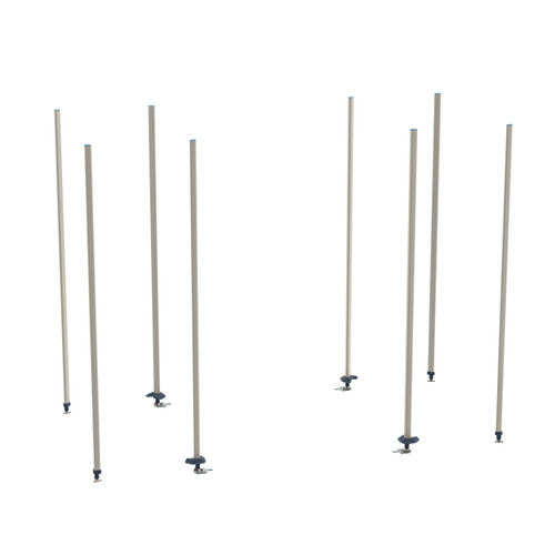 Metro qwikTRAK Floor Track Shelving Stationary End Unit Kits for MetroMax Shelving