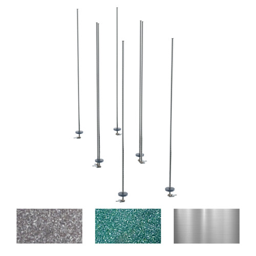 Metro qwikTRAK Floor Track Shelving Double Deep Stationary Intermediate Unit Kits for Super Erecta Wire Shelving