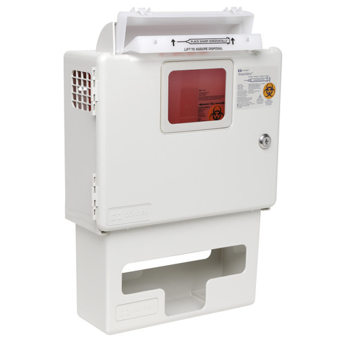 Metro FL251 Lockable Sharps Container with Glove Box for Flexline and Lifeline Carts