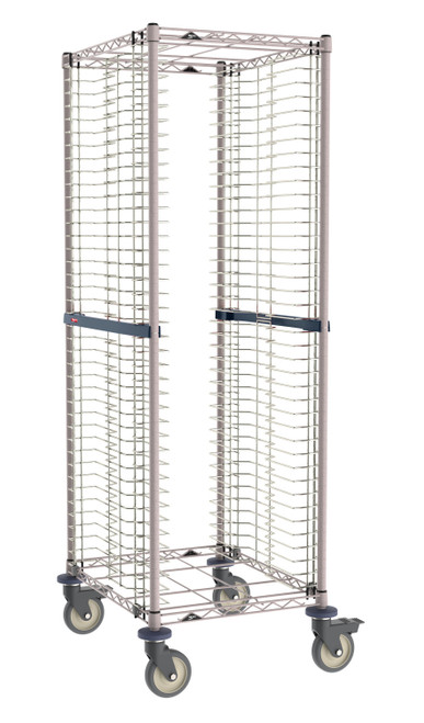 Metro End-Load Stainless Steel/Metroseal Gray Wire Bun Pan Rack