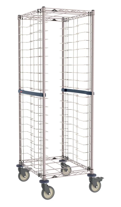 Metro End-Load Stainless Steel/Metroseal Gray Wire Bun Pan Rack