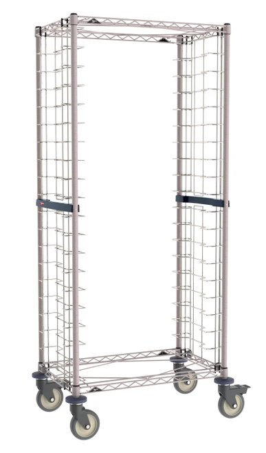 Metro Side-Load Stainless Steel/Metroseal Gray Wire Bun Pan Rack