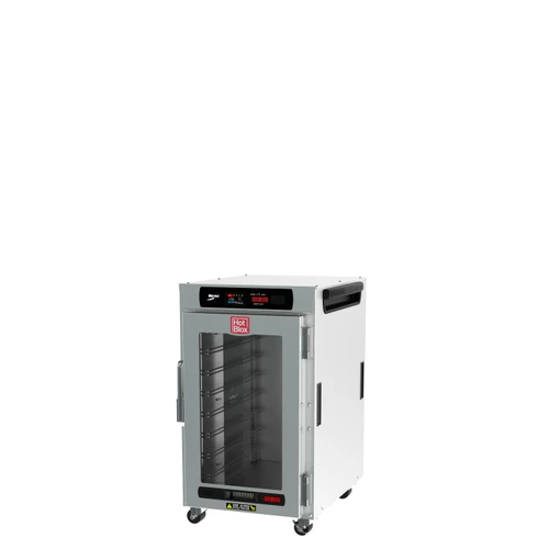 Metro HotBlox Narrow 8-Pan Insulated Undercounter Holding Cabinet with Clear Door