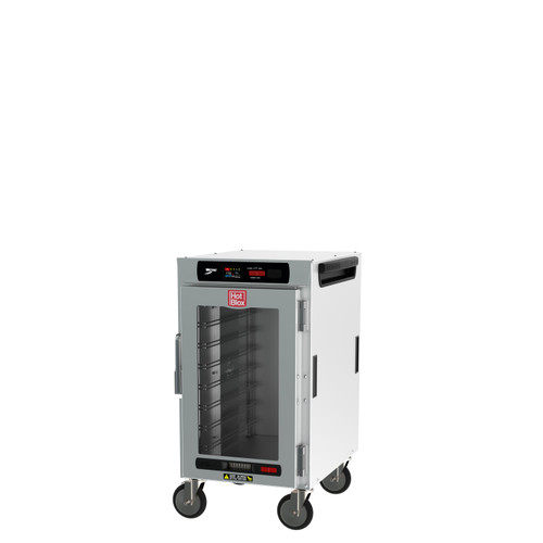 Metro HotBlox Narrow 8-Pan Insulated Mobile Holding Cabinet with Clear Door