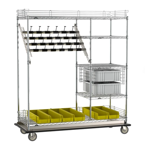 Metro Super Erecta Wire Catheter Procedure Cart, Combination Style