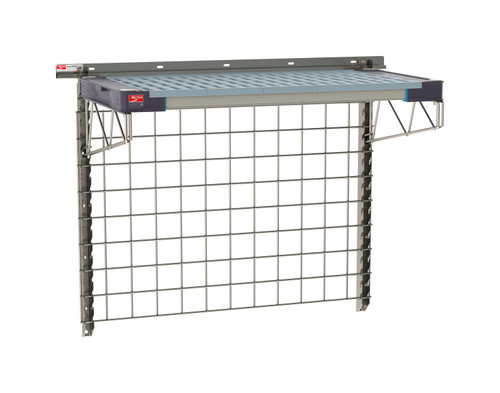 Metro SmartWall Life 1-Shelf Grid Wall Shelving Base Kit, MetroMax 4 Shelf with Stainless Steel Components
