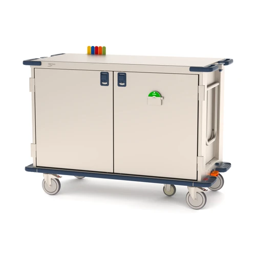 Metro CaseVue Travel Surgical Case Carts with Solid Doors and Door Gasket, 57.5"W x 28"D x 40.625"H