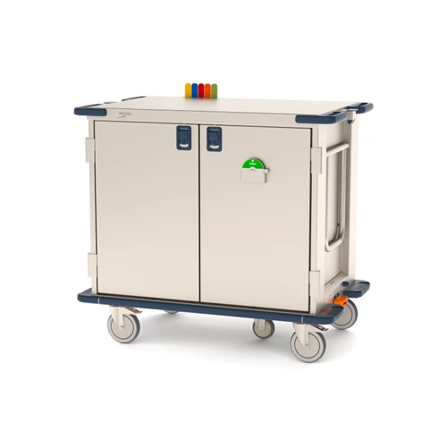 Metro CaseVue Travel Surgical Case Carts with Solid Doors and Door Gasket, 45.5"W x 28"D x 40.625"H