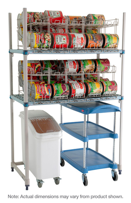 MetroMax Q Industrial Plastic Shelving Roll Under Can Rack Unit