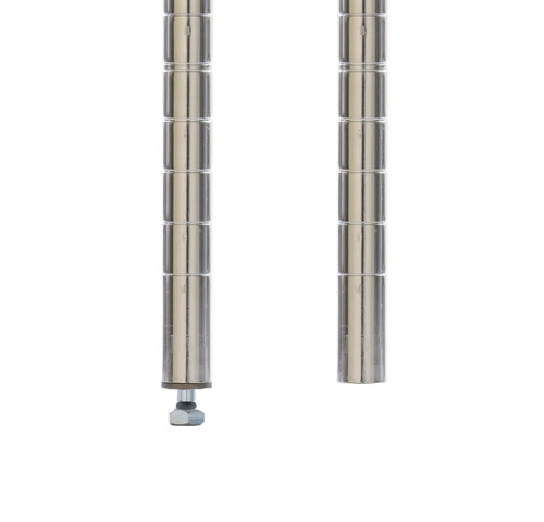 Metro Super Erecta SiteSelect Industrial Wire Shelving Post, Polished Stainless Steel