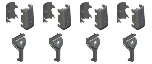 Metro SAKITA2 Replacement Kit for Super Adjustable Super Erecta Industrial Wire Shelving, Pack of 4