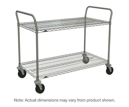 Metro SP Series 2-Shelf and 3-Shelf Utility Carts with Brite Wire Shelves
