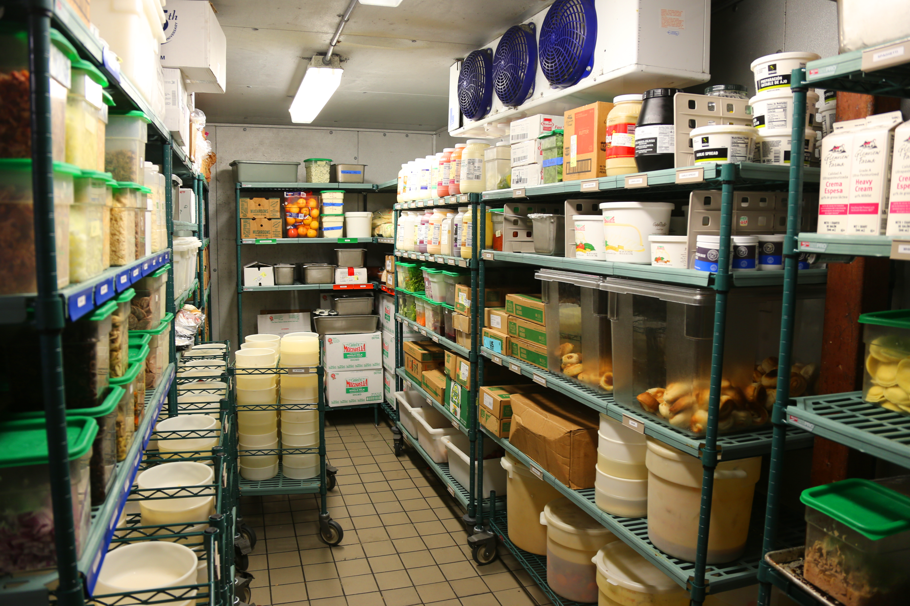 Organized Cooler Shelves 