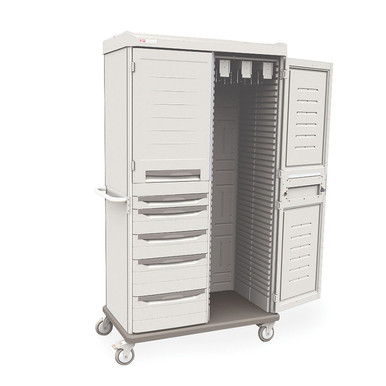 Metro SXRD76MXD6 Starsys XD Extra Deep Mobile Supply Cabinet, Double Wide, Solid Doors, Code Locking