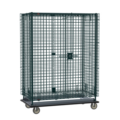 Metro Super Erecta Heavy-Duty Mobile Security Shelving Unit, Metroseal Green Epoxy