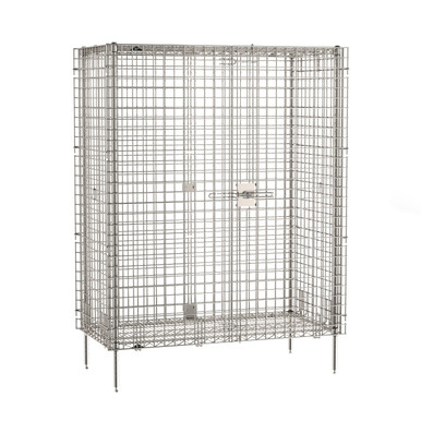 Metro Super Erecta Stationary Security Shelving Unit, Stainless Steel