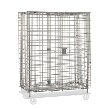 Metro Super Erecta Heavy-Duty Dolly and Plate Caster Security Shelving Unit, Stainless Steel (Dolly and Casters Not Included)