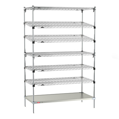 置物 ETA Metro EZ-ADD Two-Bin Kanban Stationary Shelving Unit - Metro