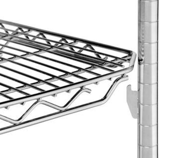 Metro qwikSLOT Wire Shelving Post, Black