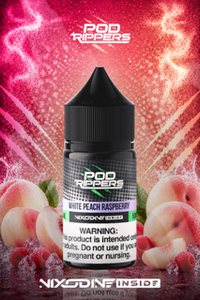 30ml | White Peach Raspberry Salt by Pod Rippers