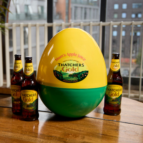 Large Thatchers Gold Themed Fillable Egg