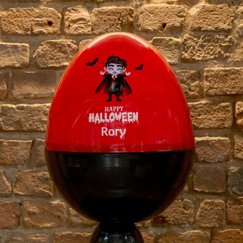 Giant Personalised Vampire Halloween Fillable Plastic Egg