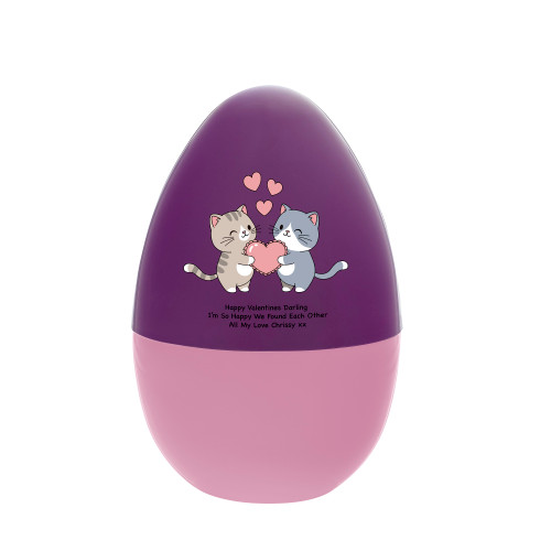 Large Valentines Couple Fillable Plastic Egg