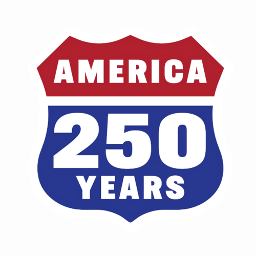 250th America Road Sticker