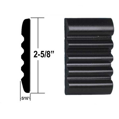 2-5/8" Wide Black Sierra Molding ( PK01 ), Sold by the Foot, Cowles® # 38-360