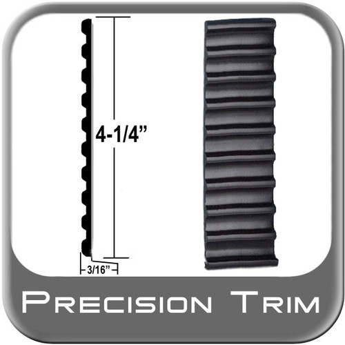 4-1/4" Wide Black Tread Molding Sold by the Foot, Precision Trim® # 4535
