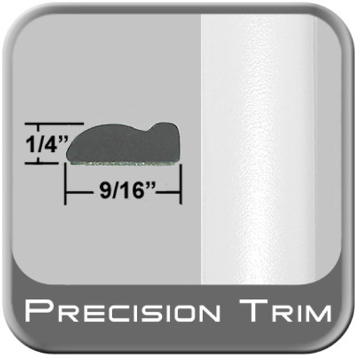 9/16" Wide White Wheel Molding Trim 040 ( PT59 ), Sold by the Foot, Precision Trim® # 9150-59