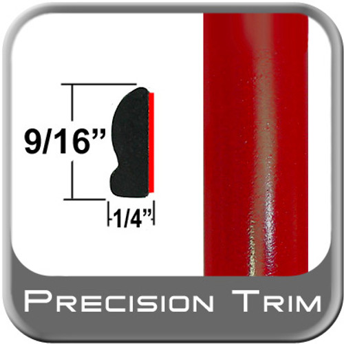 9/16" Wide Radiant Red Wheel Molding Trim 3L5 ( PT61 ), Sold by the Foot, Precision Trim® # 9150-61