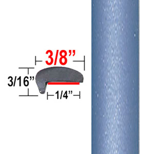 "L" Style Clearwater Blue, Bayou Blue Door Edge Guards 8W1 ( CP51 / PT53 ), Sold by the Foot, ColorTrim Plastics® # 10-51