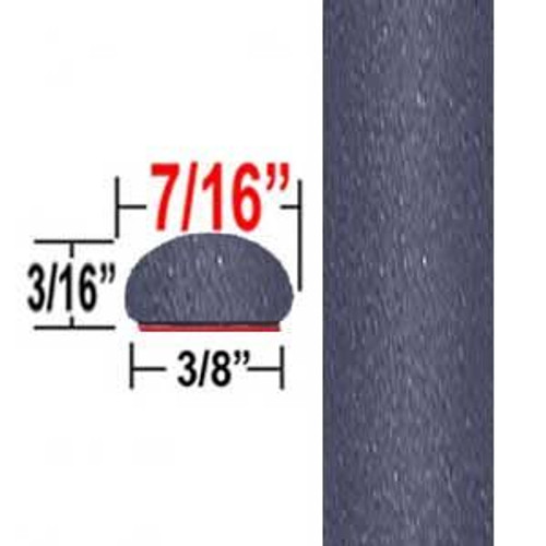 7/16" Wide Slate Metallic, Shoreline Blue Wheel Molding Trim 1F9, 8R3 ( CP89 ), Sold by the Foot, ColorTrim Plastics® # 20-89