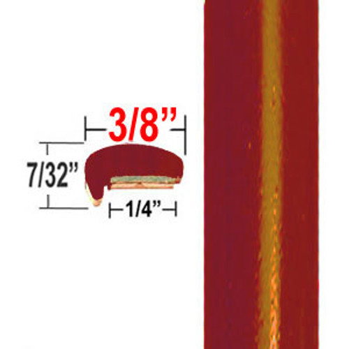 "L" Style Light Orange Red Metallic Door Edge Guards ( CP70 ), Sold by the Foot, ColorTrim Plastics® # 10-70