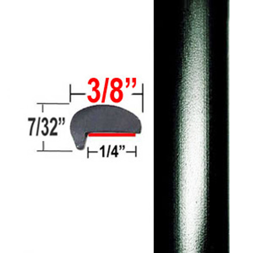 "L" Style Black Door Edge Guards 202, 209 ( CP20 / PT60 ), Sold by the Foot, ColorTrim Plastics® # 10-20