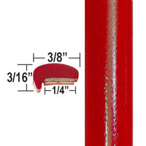 "L" Style Radiant Red Door Edge Guards 3L5 ( CP42 ), Sold by the Foot, ColorTrim Plastics® # 10-42