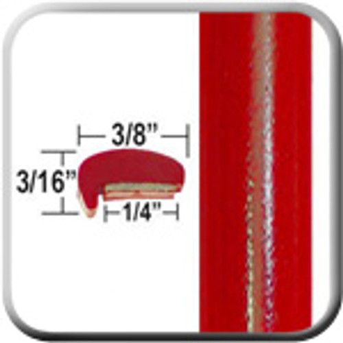 "L" Style Radiant Red Door Edge Guards 3L5 ( CP42 ), Sold by the Foot, ColorTrim Plastics® # 10-42