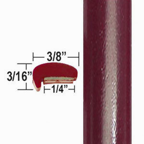 "L" Style Medium Red Metallic Door Edge Guards ( CP23 ), Sold by the Foot, ColorTrim Plastics® # 10-23