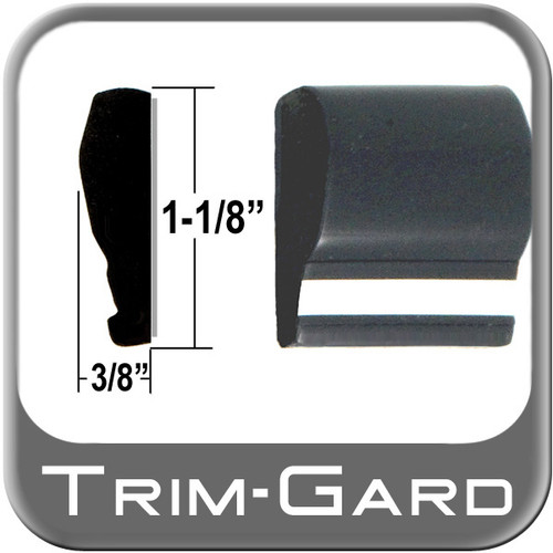 1-1/8" Wide Black / Chrome Body Side Molding Sold by the Foot, Trim Gard® # 1102WC