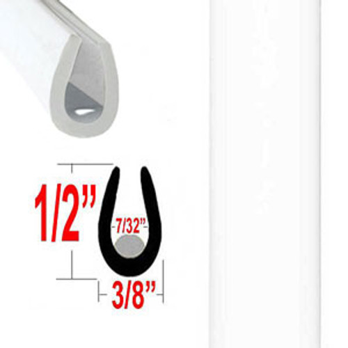 "U" Style White Door Edge Guard Sold by the Foot, Trim Gard® # 24L