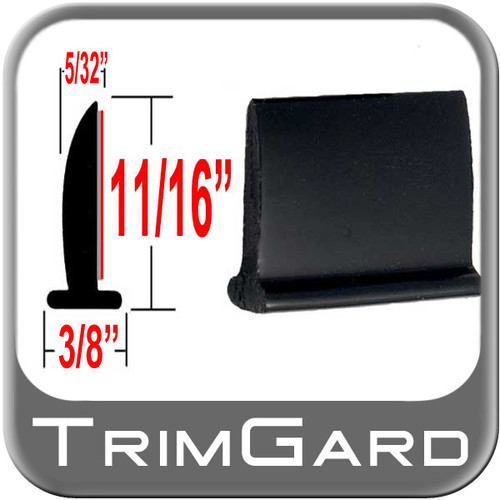 "T" Style Black Edge/Lip Trim Sold by the Foot, Trim Gard® # 92NT