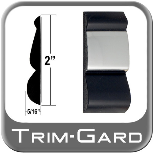 2" Wide Black / Chrome Body Side Molding Sold by the Foot, Trim Gard® # FD92