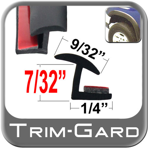 Black Fender Flare Molding Sold by the Foot, Trim Gard® # MHA-TPE